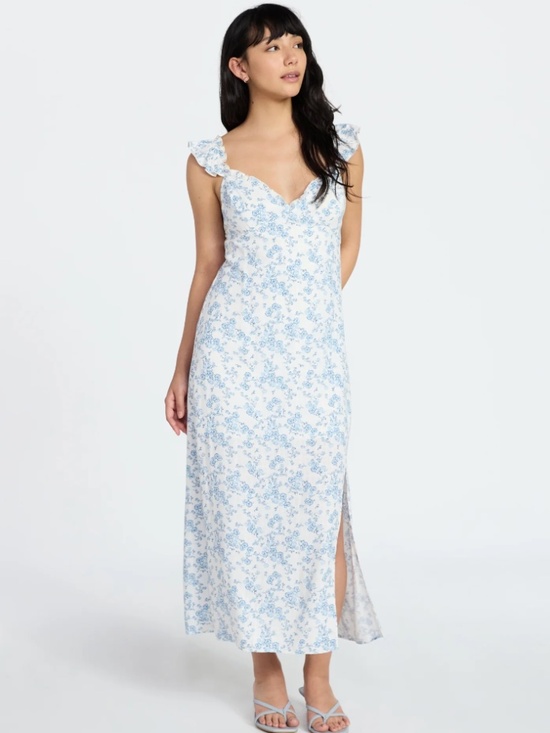 No Boundaries Dresses & Skirts - No Boundaries Women’s Winter White Floral Maxi Dress Size XL NWT